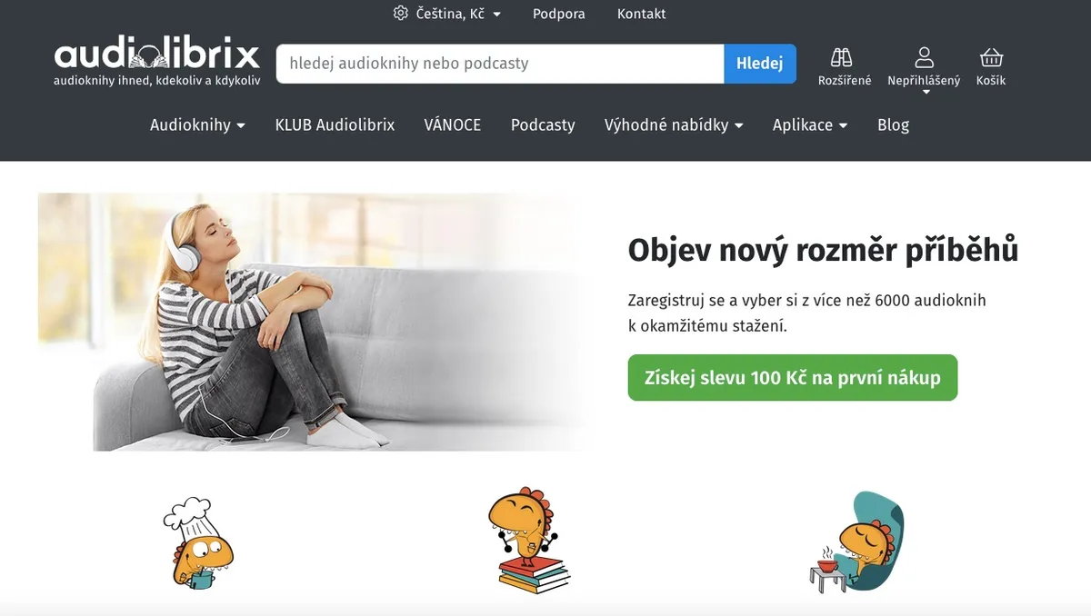 Poslech audioknihy Proč spíme přes aplikaci Audiolibrix