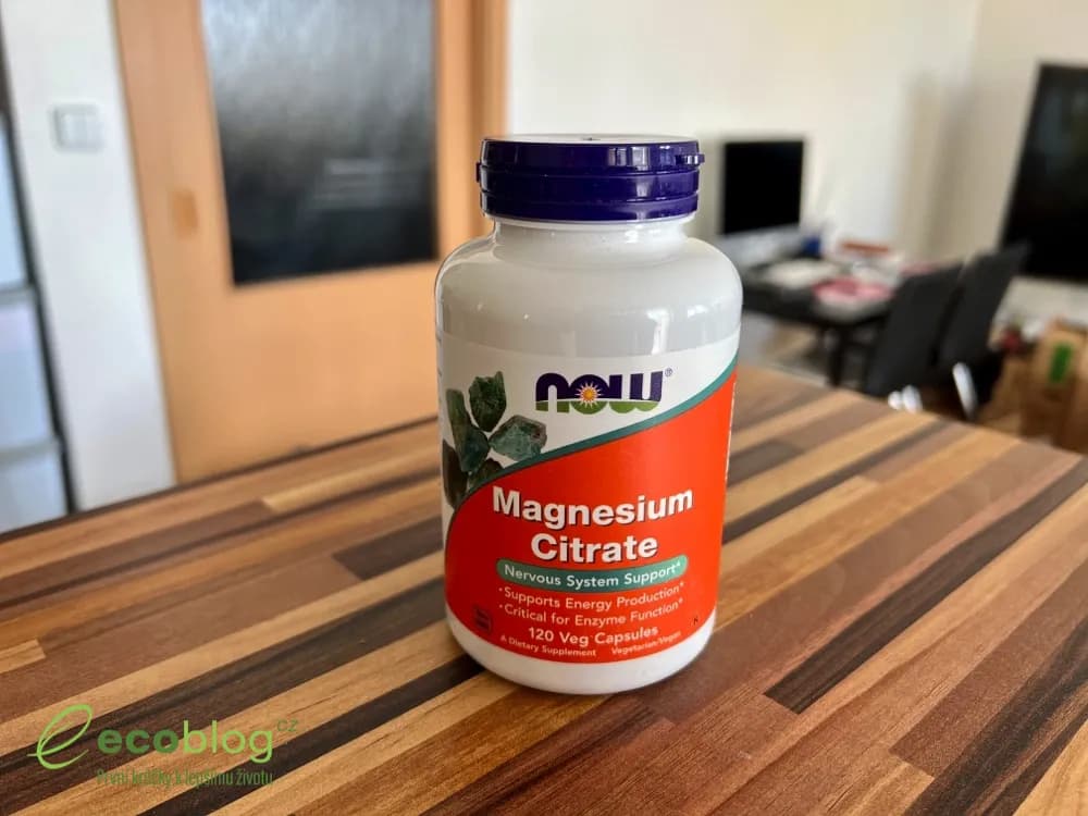 NOW Magnesium Citrate, 120 kapslí