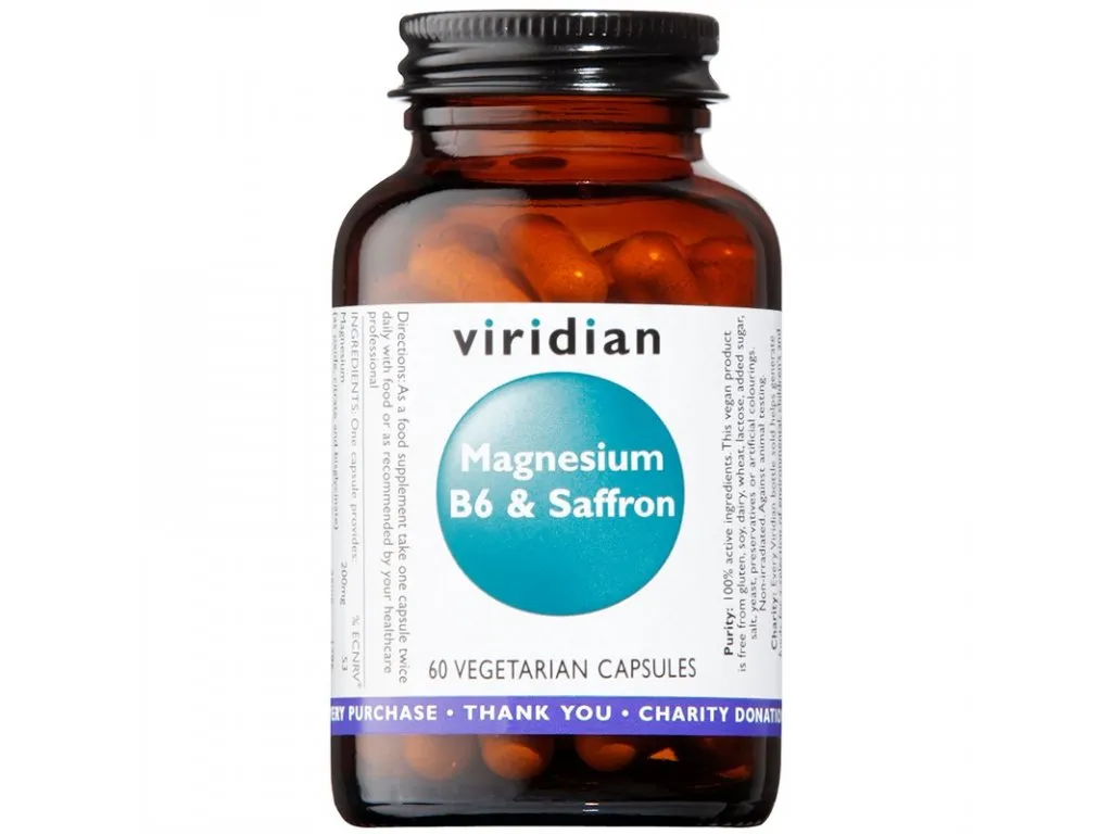 Viridian Magnesium B6 & Saffron, 60 kapslí